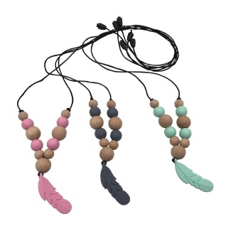 Chris.W 3 Pcs Baby Teething Necklace for Mom