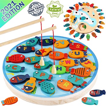 CozyBomB Magnetic Wooden Fishing Game — $$