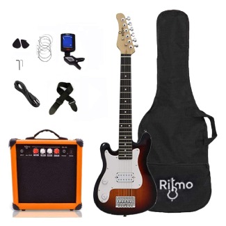 Lefty Kids 30 Inch Electric Guitar w/Amp Complete Bundle Kit for Beginners