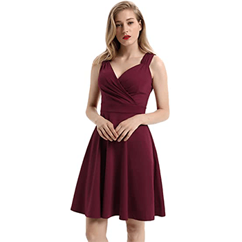 Grace Karin Vintage Sleeveless V-Neck Cocktail Swing Dress