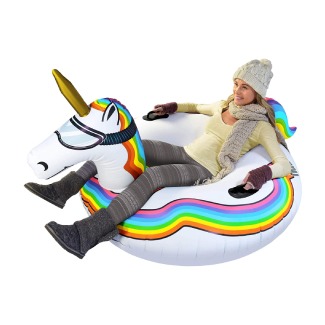 GoFloats Winter Snow Tube - Inflatable Sled for Kids and Adults