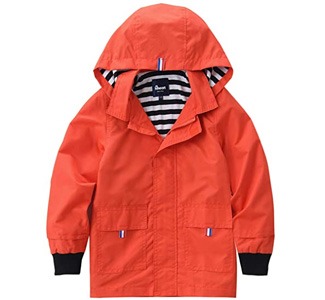 Hiheart Boys Girls Waterproof Hooded Jackets