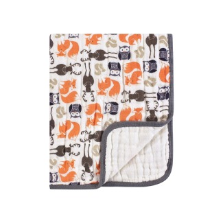 Hudson Baby Unisex Baby Muslin Tranquility Quilt