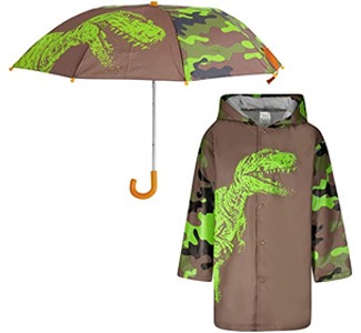 Kids Umbrella and Raincoat Set