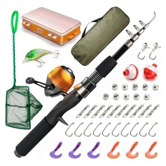 Lanaak Kids Fishing Pole Rod and Reel Starter Kit