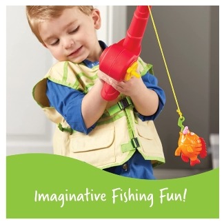 Learning Resources Store Pretend and Play Fishing Set Pole and Tackle Box