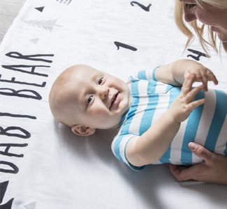 Pondering Pine Organic Baby Monthly Milestone Blanket