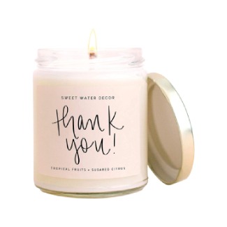Sweet Water Decor Thank You Candle