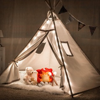 Teepee Tent - Deluxe Set with Fairy Lights