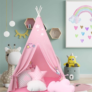 Unicorn Tepee Play Tent Indoor and Outdoor