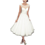 Abaowedding Vintage Short Lace Wedding Dress