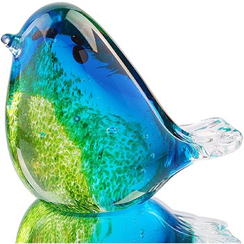 Hophen Handmade Blown Glass Bird Paperweight — $