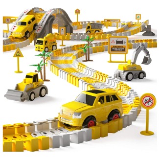 iHaHa 236PCS Construction Race Tracks 