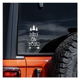 Vool Baby on Board Arrow Trees Decal