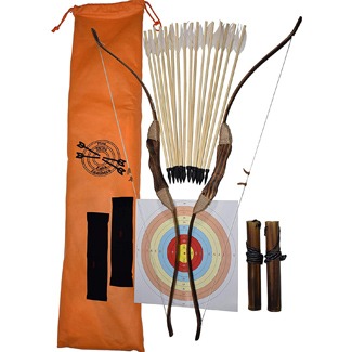 FSFF Enhanced Wooden Bow and Arrow for Kids