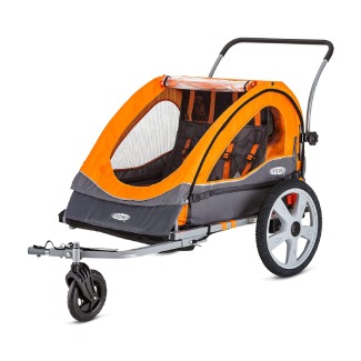 Instep Quick-N-EZ Double Tow Behind Bike Trailer for Toddlers