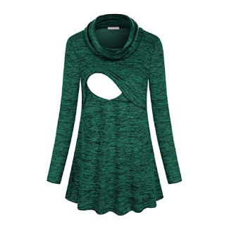 Joymom Maternity Warm Cowl Neck Nursing Sweater