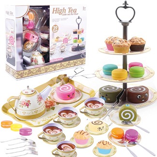 Kididdo 39 Pieces Tea Set for Little Girls