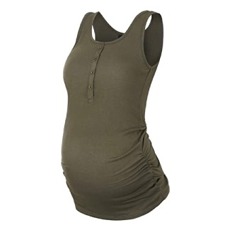 Molliya Maternity Sleeveless Button Front Tank Top