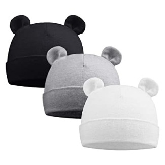 PESAAT Baby Hat with Ears – 3-Pack