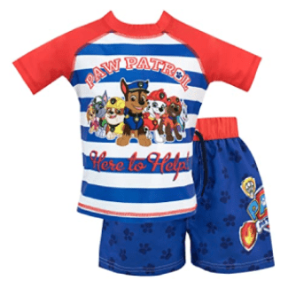 Paw Patrol Boys' Chase Marshall & Group Two Piece Swim Set