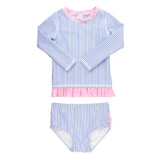 Rufflebutts Girls Rash Guard 2-Piece Swimsuit Set
