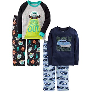 Simple Joys Little Boys' 4-Piece Pajama Set