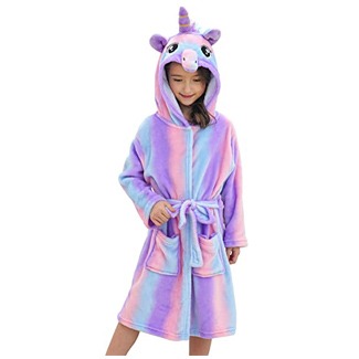 Doctor Unicorn Soft Hooded Bathrobe 