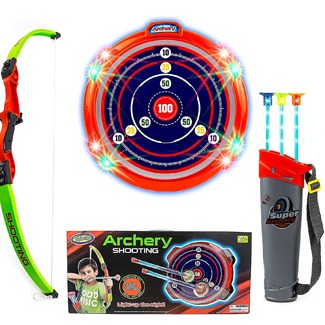Toysery Bow and Arrow for Kids with LED Flash Lights