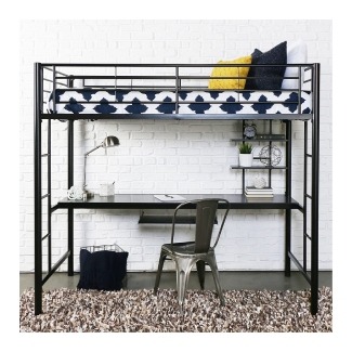 Walker Edison Orion Urban Industrial Twin over Workspace