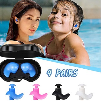 Swimming Earplugs, 4 Pairs