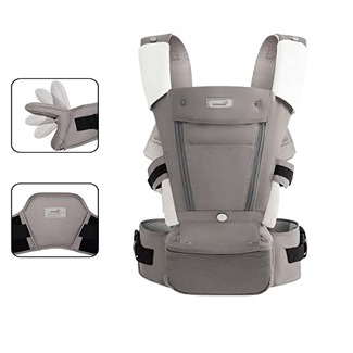 GROWNSY Ergonomic Baby Carrier with Foldable Hip Seat