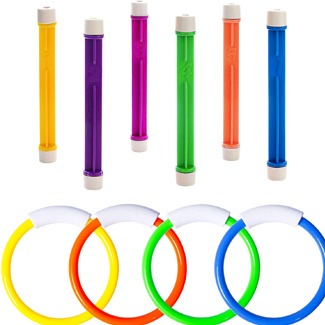 Underwater Swimming Pool Diving Rings and Sticks