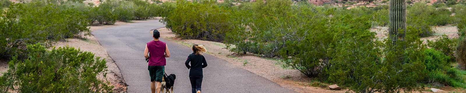 Jogging with dog in Arizona
