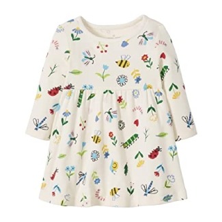 Moon and Back Organic Cotton Long Sleeve Knit Dress by Hanna Andersson