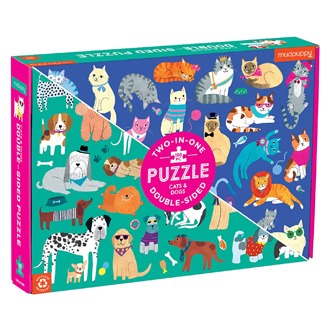 Mudpuppy Cats and Dogs Double-Sided Puzzle