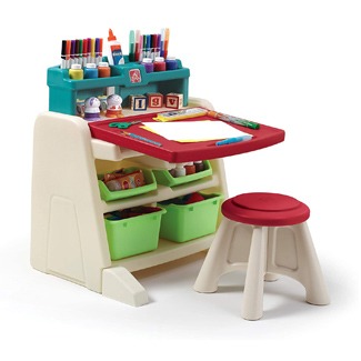Step2 Flip and Doodle Desk with Stool Easel