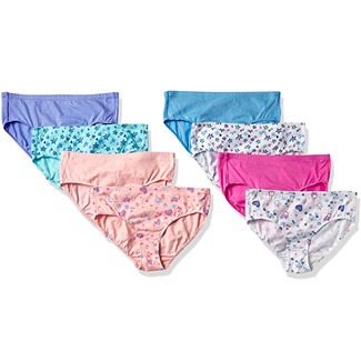 Hanes Girls’ Ultimate 8-Pack 100% Organic Cotton Briefs