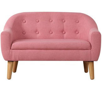 Kids Linen 2-Seater Upholstered Couch