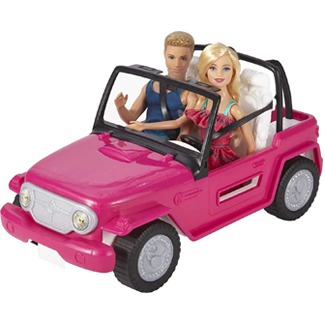 Barbie Beach Cruiser with Barbie and Ken Dolls