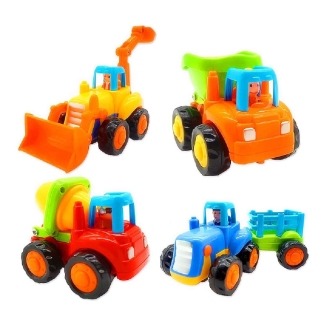 Friction Powered Cars, Push and Go Toy Trucks
