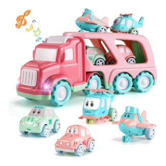 TEMI Cartoon Vehicles Car Carrier Truck Playset