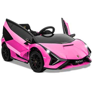 Kidzone Kids Electric Ride On 12V Licensed Lamborghini Sian Roadster Battery Powered Sports Car