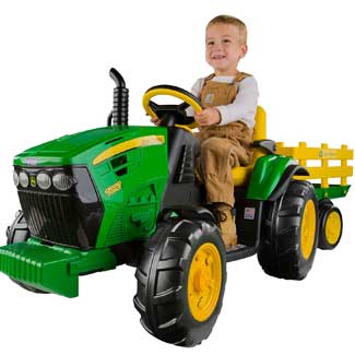 Peg Perego John Deere Ground Force Tractor with Trailer