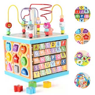 Qilay Wooden Baby Activity Cube