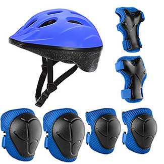 helmet and knee pads for kids