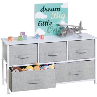 mDesign Horizontal Storage Dresser Unit