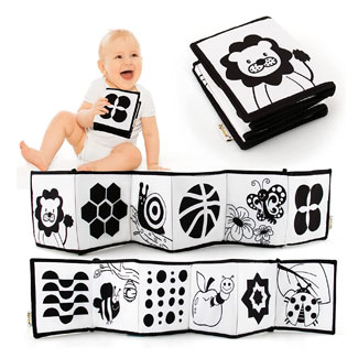 KaPing My First Black and White High Contrast Crib Book