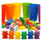 Skoolzy Rainbow Counting Bears with Matching Sorting Cups