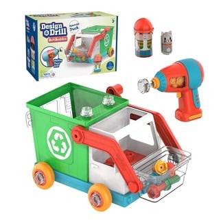 Educational Insights Design & Drill Bolt Buddies Recycling Truck Toy